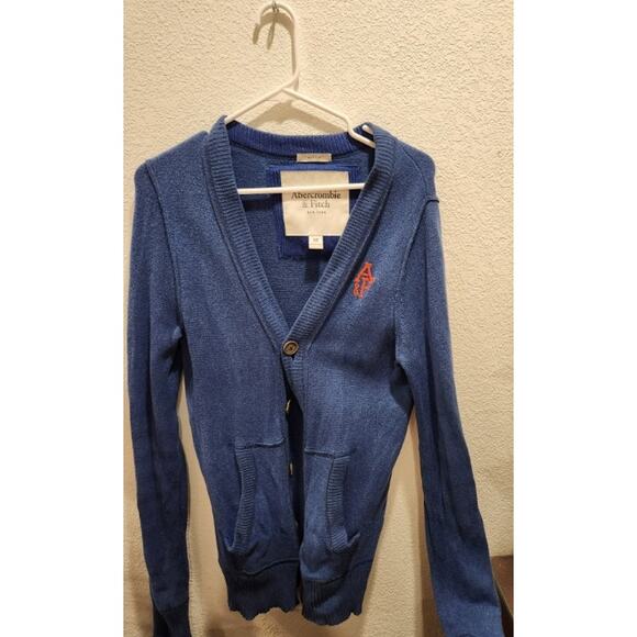 Abercrombie &‎ Fitch Women's Cardigan – Size Medium, Blue Knit Button-Up - Picture 1 of 4
